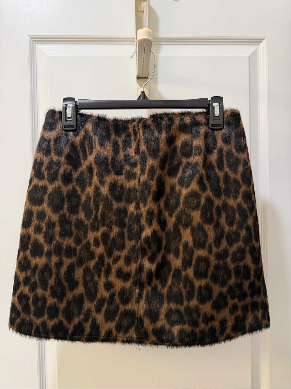 H&M Leopard Print Faux Fur Mini Skirt - Brown and Black